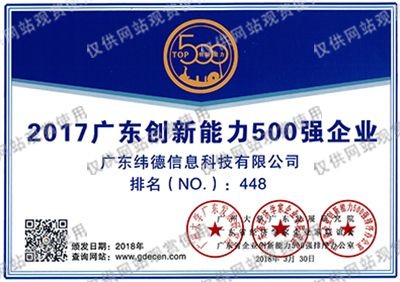 广东省创新能力500强